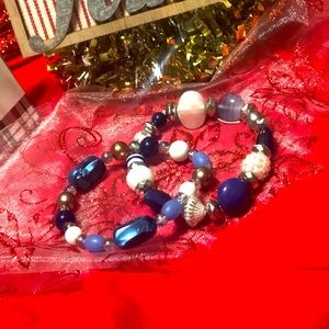 Handmade Beaded Bracelet Set of 2